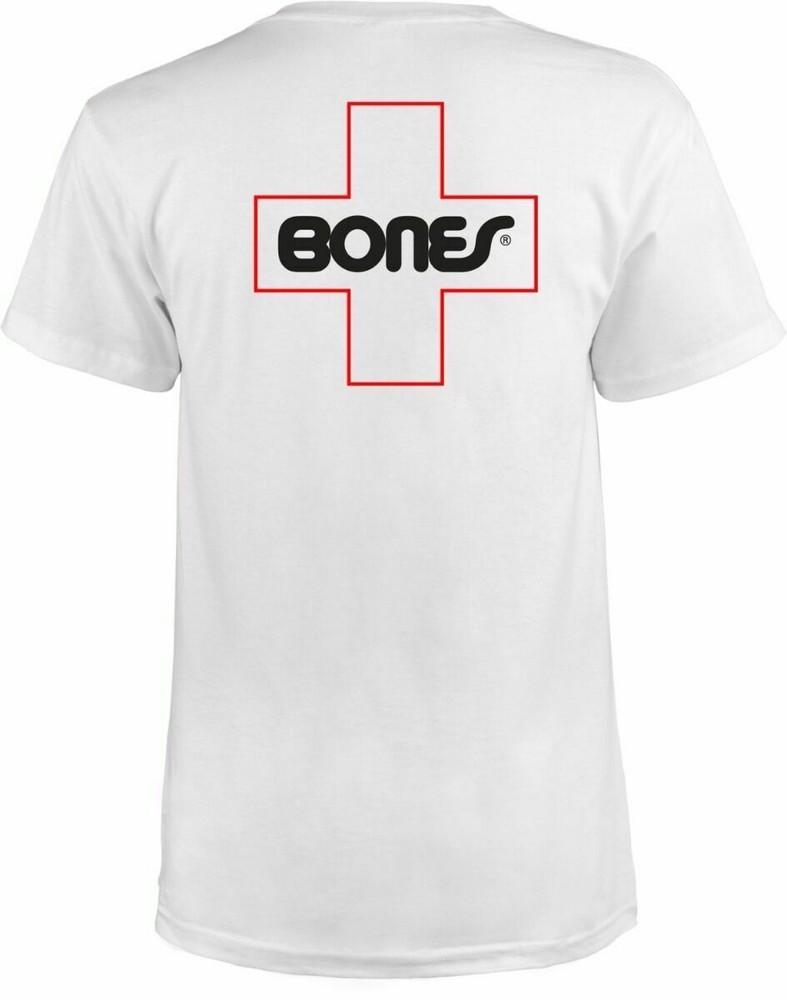 Powell Peralta BONES SWISS OUTLINE POCKET Skateboard T Shirt WHITE Unisex T-Shirt S