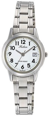 Citizen Falcon Silber Q&Q Damenuhr, D011-204,