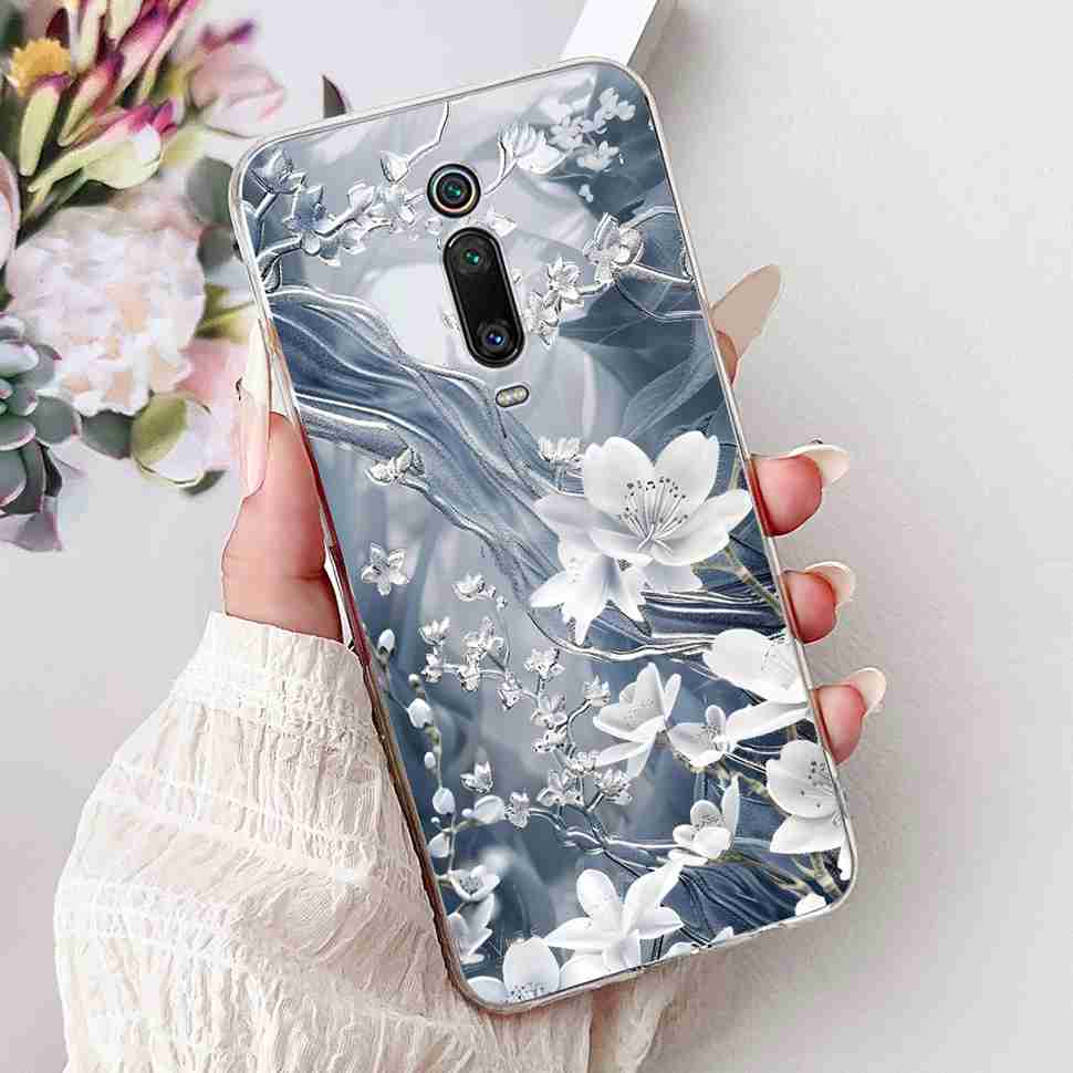 For Xiaomi Mi 9T M1903F10G Case Fashion Painting Soft Silicone TPU Cover For Xiaomi Mi 9T Mi9t 6.39" Flower Girl Phone Casing