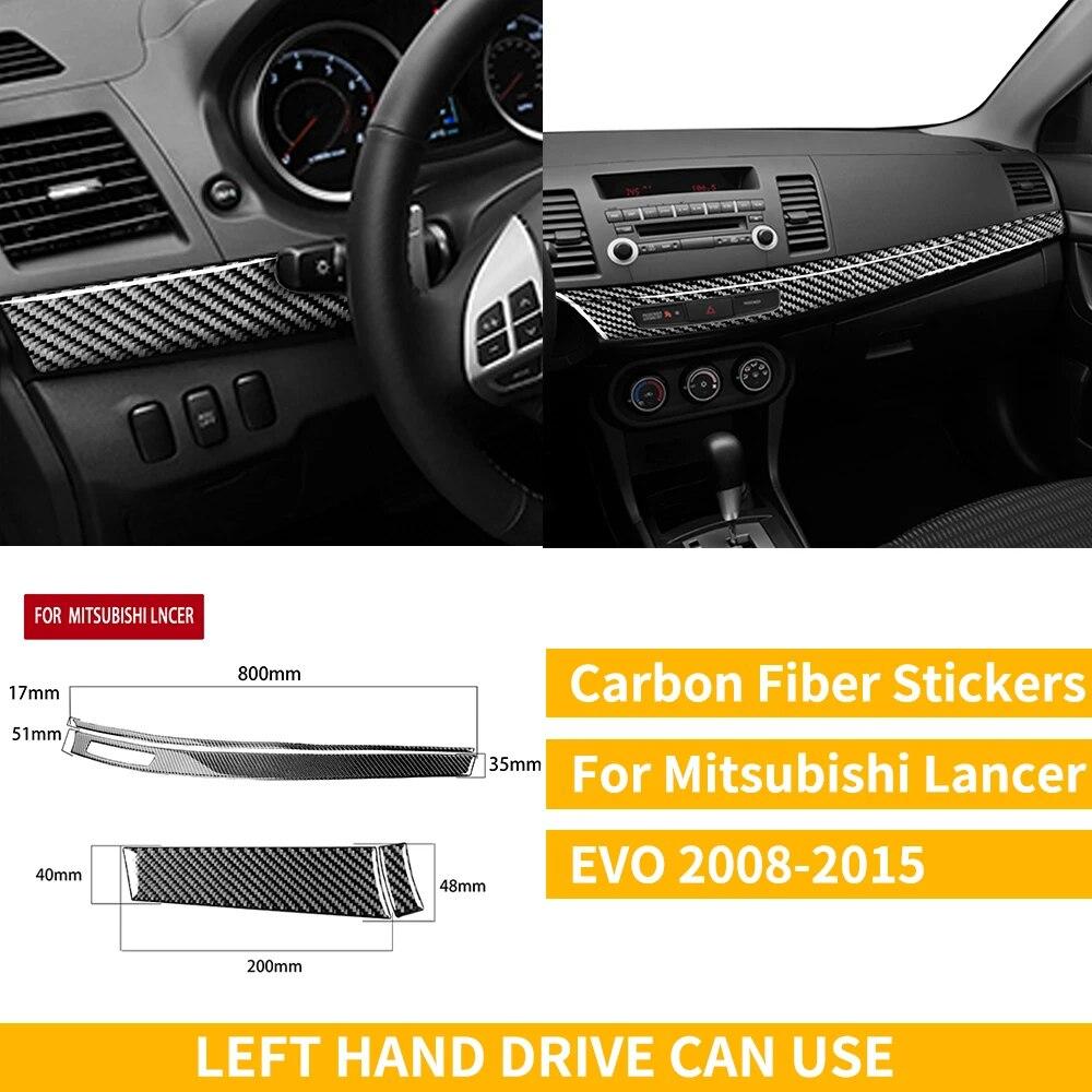 

Для Mitsubishi Lancer EVO X MR 2008-2015 центральная накладка на приборную панель, наклейка из углеродного волокна, полоски для приборной панели, аксессуары для интерьера автомобиля LHD