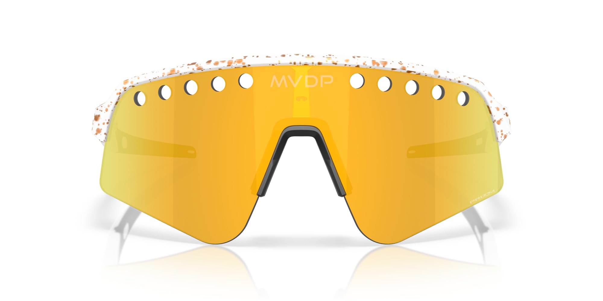 

Oakley Sunglasses Frame Color MVDP Lens PRIZM 139mm Men s 0OO9465, (Front) RED/GOLD SPLATTER, Color 24K,