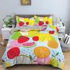 Fruit Raspberry Duvet Cover King Queen Double Size 3D Grapefruit Blueberry Print Soft Bedding Set 2/3pcs Polyester Quilt Cover