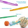 37Pcs Aluminum Crochet Hooks Set with 14Pcs Stitch Markers(Random Color) and 9Pcs Large-eye Blunt Needles Knitting Needles Kit