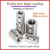 D25L30 10mm/11mm/12mm/12.7mm/13mm/14mm/15mm Stainless Steel Coupling Transmission Adapter Connector Double-hole Rigid Coupling