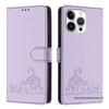 Anti-Diebstahl Leder Flip Wallet Hülle für iPhone 15 Pro Max, 13/14