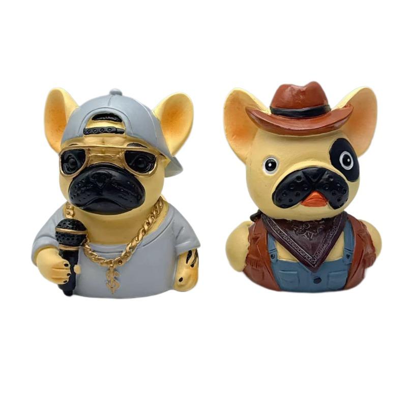 Bulldog Personality-themed Resin Tabletop Figurine for Home Decoration and Small Statue Accessory