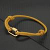 Fashion Men String Bracelet Gold Color Stainless Steel Mountaineering Buckle Outdoor Rescue Cord Chain Braslet Pulseria Hombre