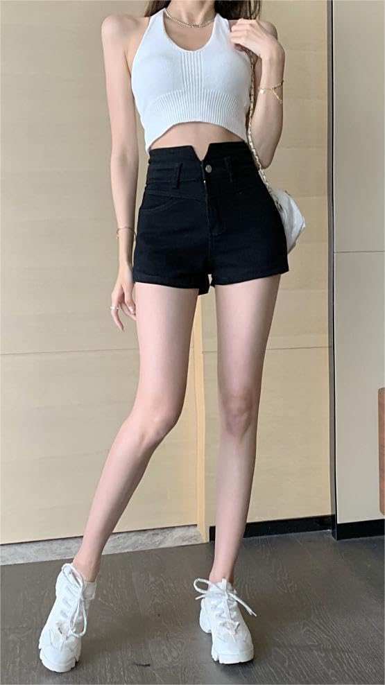 High Waisted Denim Hot Jeans Sexy Denim Pants Women's Pants, Stretch, Shorts, Trousers, Shorts,