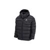 Men's Air Solid Color Zipper Hooded Padded Clothes Black DN3402-010