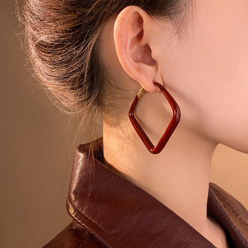 Vintage Luxe Anke La Red 925 Silver Earrings Zircon Studs Minimalist Elegant Fashion Jewelry For Women