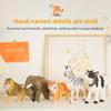 Wooden Animal Carving Decor Set With Handcrafted Art For Desktop Display And Gift Giving