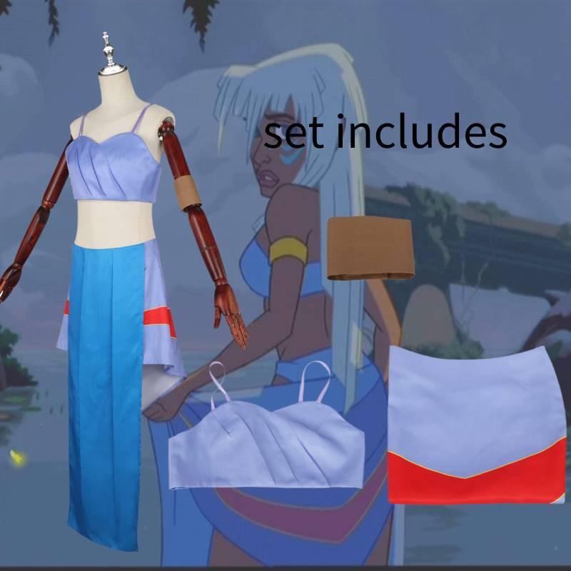 The Lost Empire Princess Kida Cos Clothing Movie Cosplay Perform Party Theatre