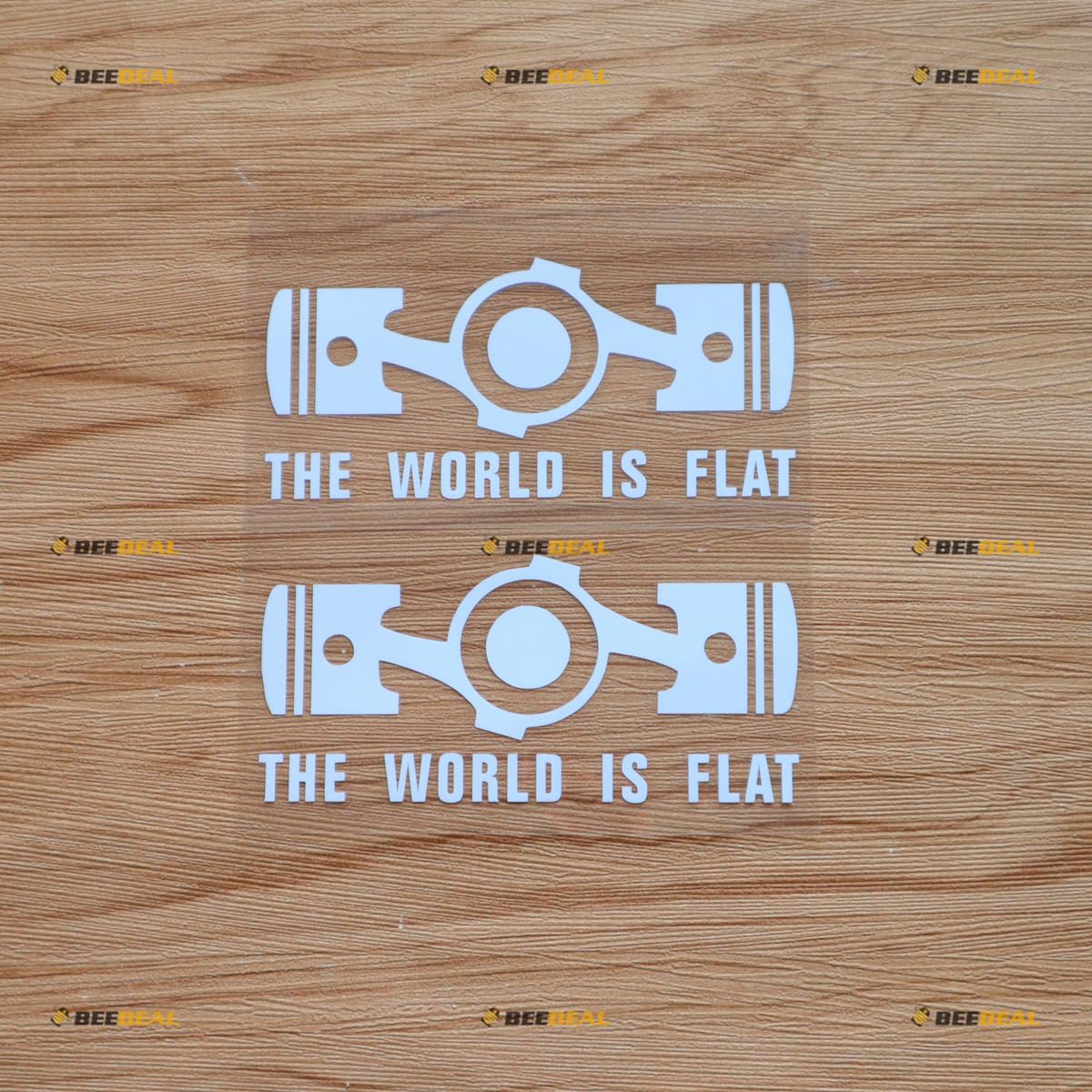 

2X White 4 The World is Flat Box Boxer Flat Engine Car Decal Vinyl Sticker For Subaru STI WRX белый