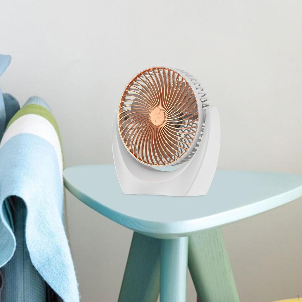 Desk Fan ,Air Cooling ,2 Speed Quiet ,Small Table Mini for Outdoor Home Camping