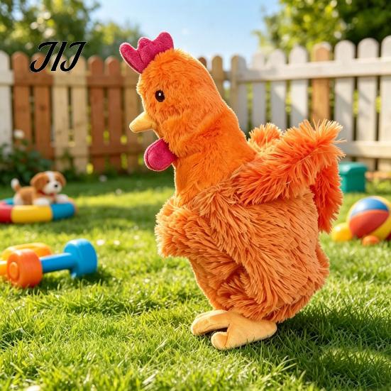 Indestructible Chew Toys for Small Medium Dogs Simulated Chicken Plush Dog Toy, Squeaky Interactive Toy Pet Training And Play Supplies Corgi, Durable