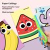Handmade Paper Cuttings Interesting Origami Suit Dinosaur/Mushroom Patterns Including Scissors Parent-Child Interactive Toys
