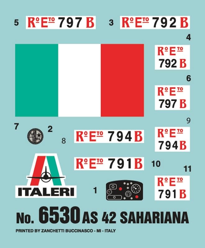 Platz Italeri 1/35 WWII Italian Camionetta AS42 Sahariana Wheeled Reconnaissance Vehicle Plastic Model IT6530 (Combat Vehicle)