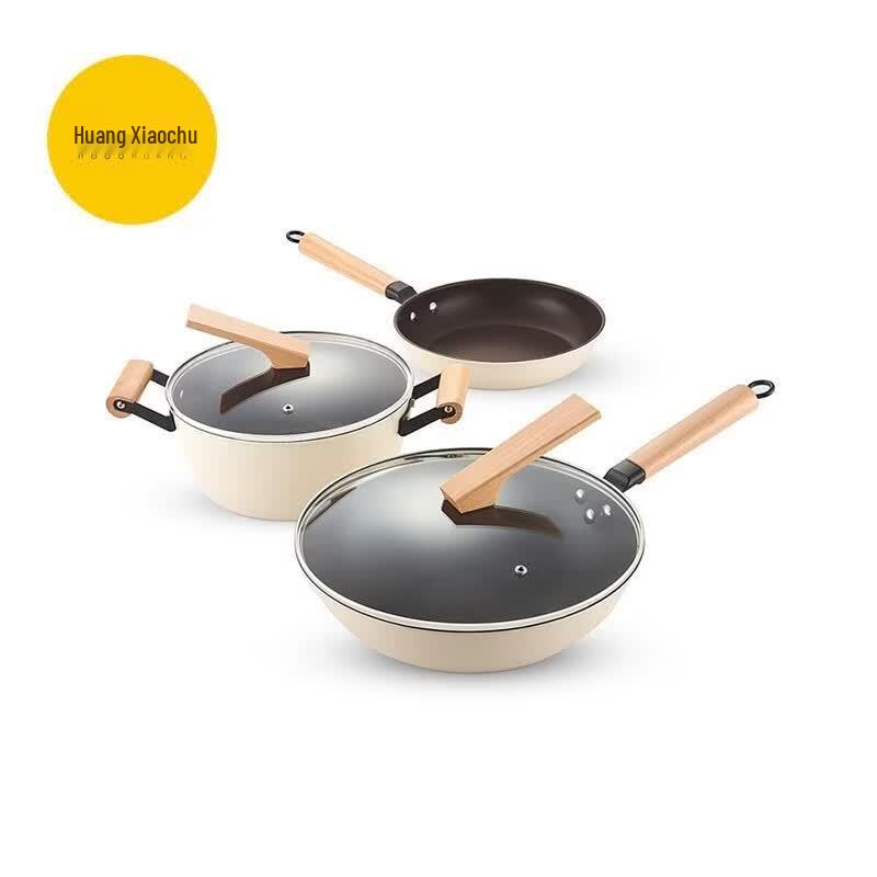 NOOBHUANG Rui Nian 3-Piece Non-stick Wok Set