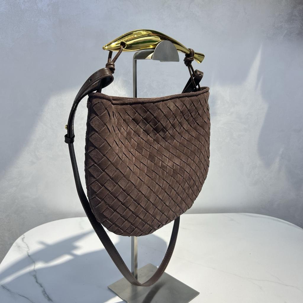 Grenzüberschreitend echtes Leder Retro mattes Leder gewebte Tasche Sardinen-Tasche neue Handtasche tragbar Schulter Crossbody Knödel-Tasche