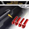FUELHOOD Door Bowl Handle Trim Set for Suzuki Jimny JB64 Red ABS and (4pcs) - - Wear-resistant, Durable, Scratch-resistant