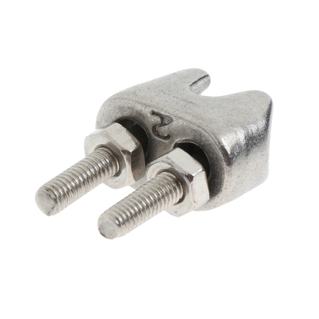 304 Stainless Steel M3//M5/M6 Bolt Saddle Clip Clamps Rope Clips 2mm /3mm /4mm /5mm /6mm /8mm