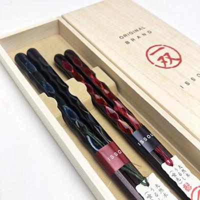 Yamaya Lacquerware Gift Set, Pair of Chopsticks, Perfect for Lunch Boxes, Made In Japan (Flash)