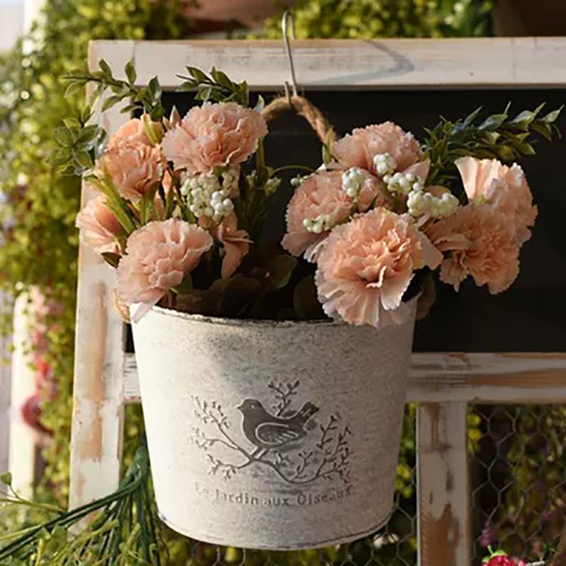 

Настенное украшение, железный цветочный горшок, настенная стойка для цветов, креативные подвесные искусственные цветы