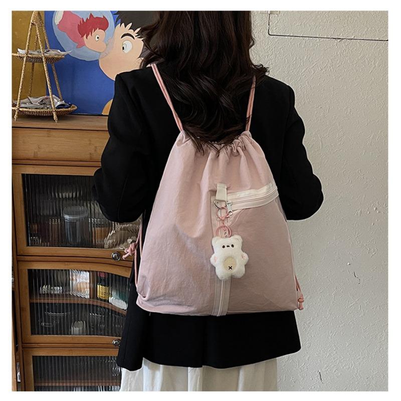 Large capacity bag women's spring summer new casual canvas commuting high-end backpack