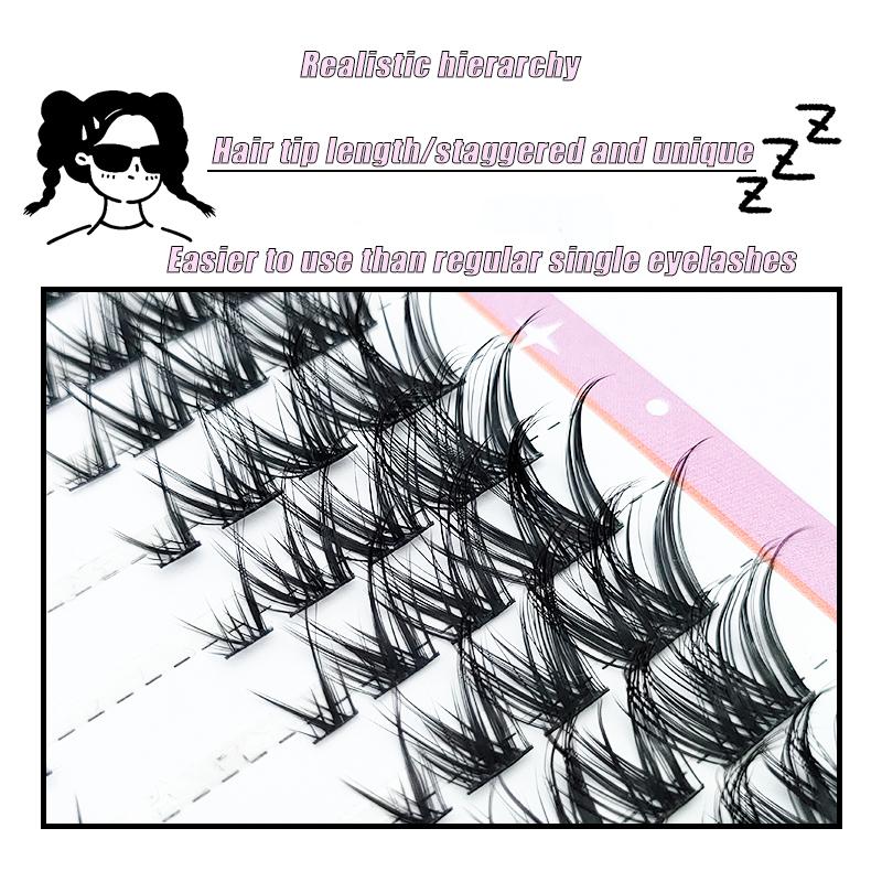 80 Cluster DIY Eyelash Segmented False Eyelash Bundle Eyelash String Fox Eye Natural Makeup Products