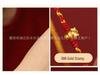 999 Pure Gold Women's Red String Horse Bracelet with Luck Bead