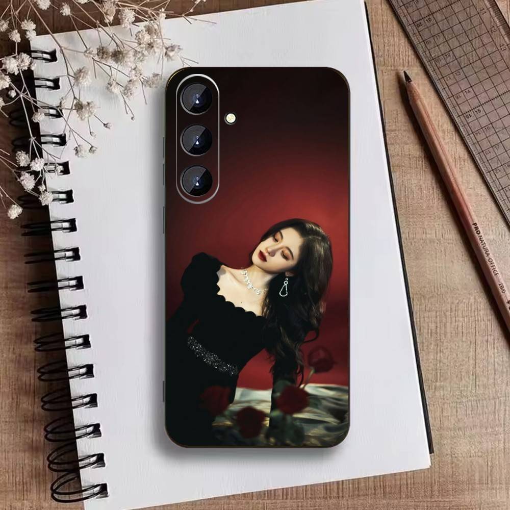 Ju Jingyi Y- Kiku Phone Case For Samsung Galaxy A73,A72,A71,A70,A52,A51 Others Soft Black Cover