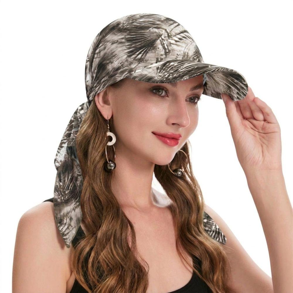Breathable Strapped Baseball Cap with Brim Turban Hat Summer Headscarf Hat Everyday Outfits