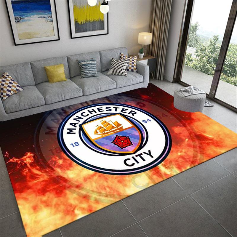 Manchester City FC Carpet Rug for Living Room Bedroom Home Sofa Decoration,Kids play Non-slip Floor Mat
