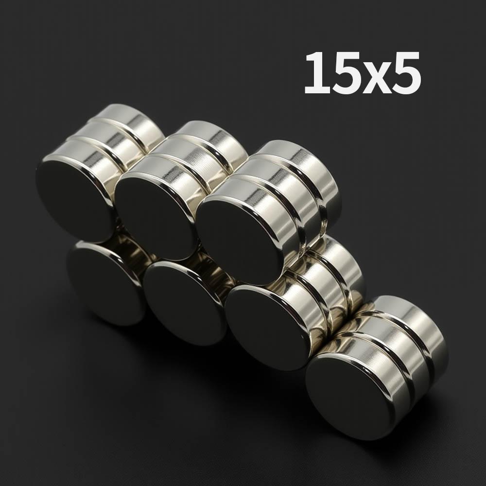 N35 Runder Neodym-Magnet Kleiner Starker Permanentmagnet Für DIY Basteln Modellbau Befestigung von Hardware Heimdekoration 15x2 15x5mm