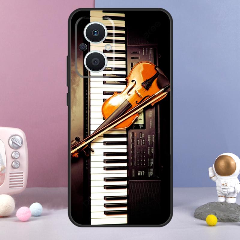 Violin Piano Funda For OPPO Reno 8 Lite 11F 12F 13F 14F 10 11 12 13 14 Pro OPPO Find X9 X5 X6 X8 Pro Case