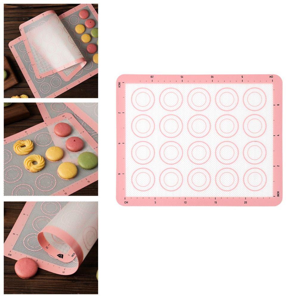 BPA Free Cake Pan Liner Reusable Macaron Cookie Pad Silicone Baking Mat  Baking Tool