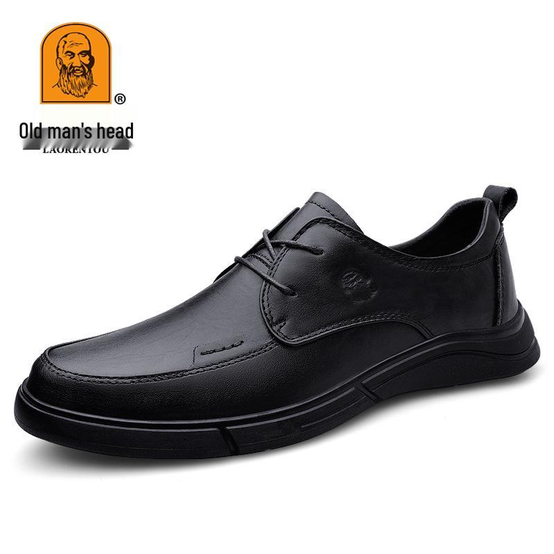 Men s Low-Top Genuine Leather Formal-Casual Lace-Up and Slip-On Shoes 38