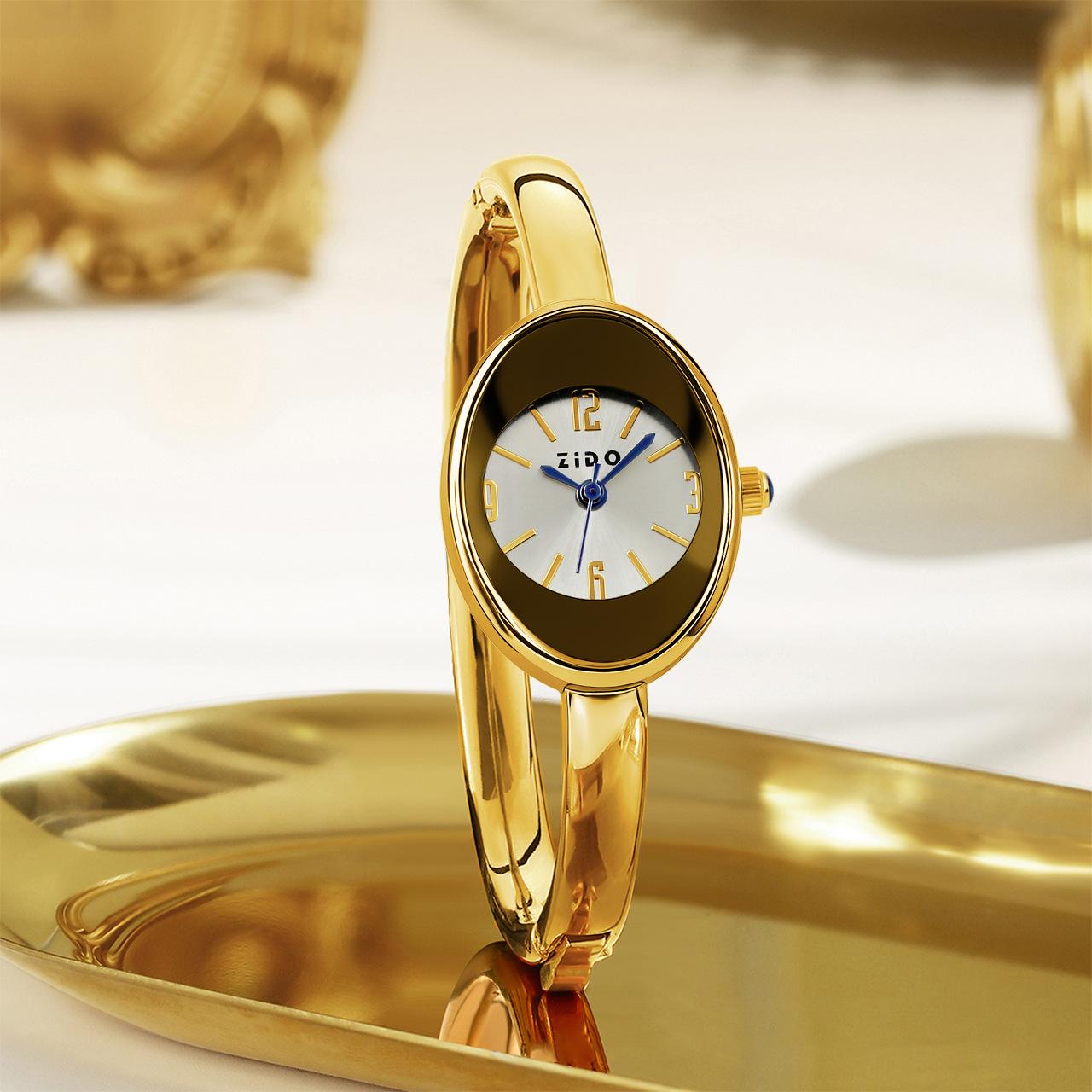 Watch Ladies Light Luxury Premium Watch Niche Design Oval Bracelet Watch Naked watch