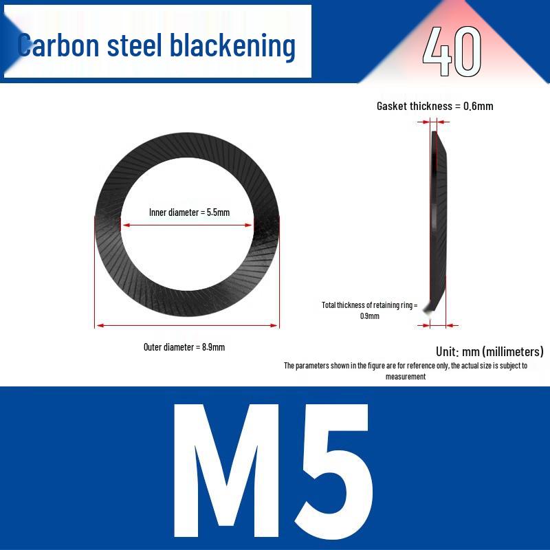 304 Stainless Steel Double-Sided Serrated Lock Washer, Anti-slip Butterfly-shaped, M3-M42