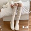 Damen Sommer Koreanischer Stil Über das Knie Dünne Socken mit Stiefeln