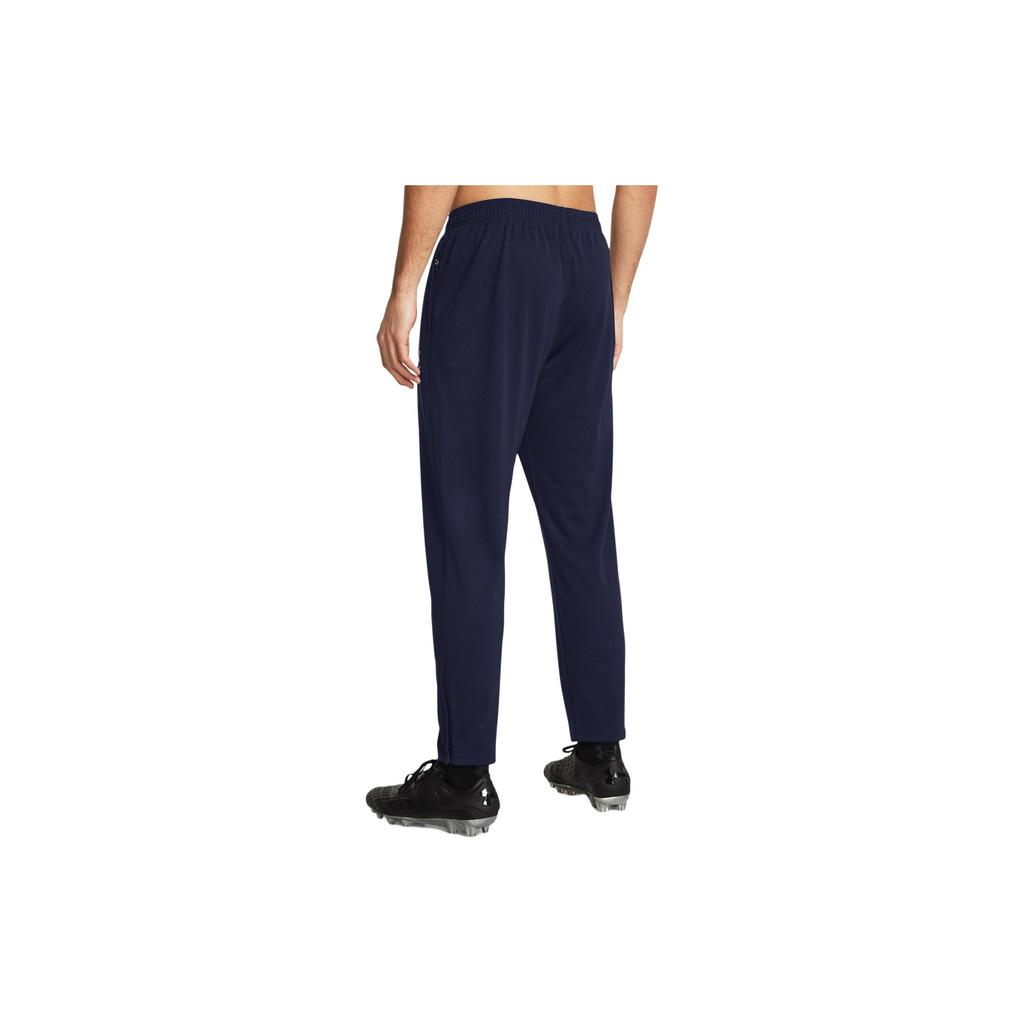 Under Armour Solid Color Zipper Design Mid Waist Straight Leg Casual Pants Men Bottoms Navy-Blue 1382602-410