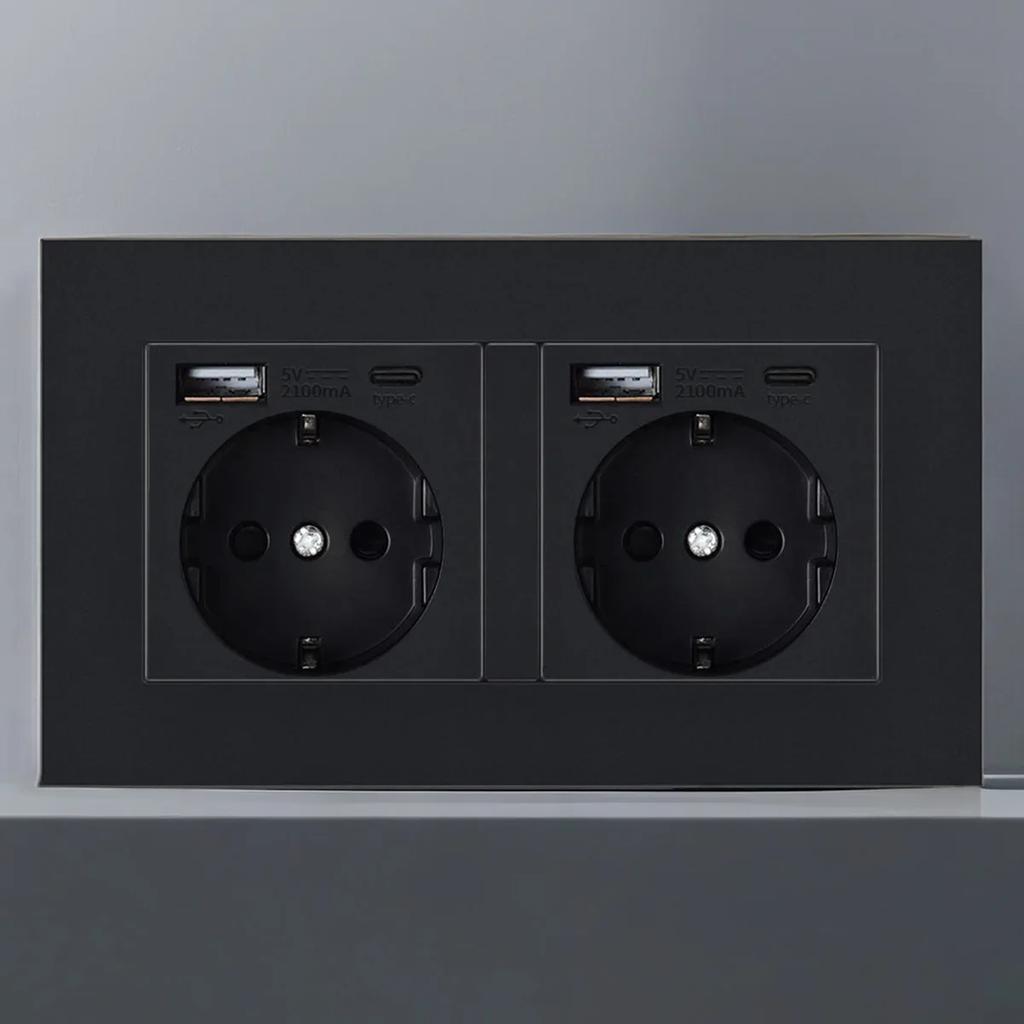 Black Wall Switch EU RU Vintage Flame Retardant Panel 1 Gang 1 Way Wall Rocker Switch On/Off 16A AC 250V Russian Socket