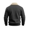 Herren Einfarbiges Halb-Zip Stehkragen Plüsch-Sweatshirt Herren Sport Übergröße Lässiges Sweatshirt