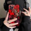Rote Spinnenlilie Japan Kunst Schwarze Weiche Handyhülle Für IPhone 16 15 14 13 11 12 17 Pro Max Mini Plus