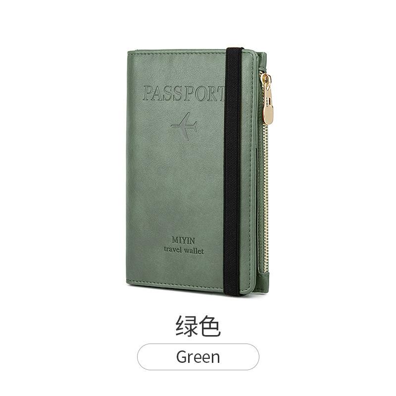

Прямые продажи новой корейской дорожной многофункциональной сумки для паспорта, мужские и женские держатели для удостоверений, кошелек для паспорта зелёный