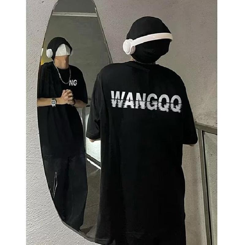 Homens camisetas de manga curta carta impressão gráfica moda meia manga camisetas roupas masculinas casual camiseta homem verão coreano retro topos para
