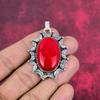 Red Coral Handmade Gemstone Pendant, 925 Solid Sterling Silver Pendant Antique Jewelry, For Engagement Gift