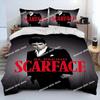 3D Movie Scarface Tony Bedding Set Duvet Cover Full Queen King Size Pillowcase Bed Print Bed Set Aldult Kid Bedroom Single Twin