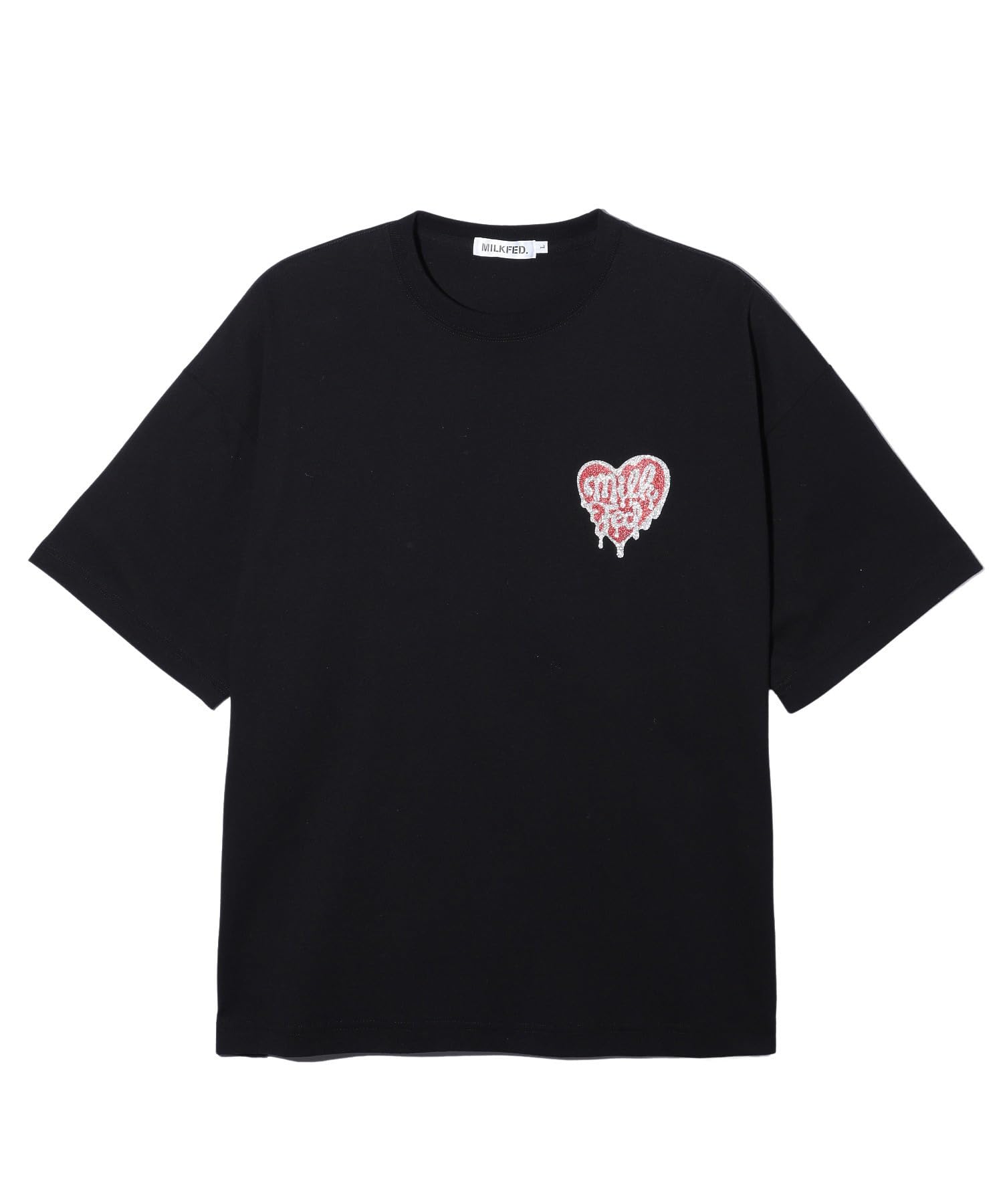 

Повседневная футболка MELTY HEART BLACK [Milk Fed] S/S женская чёрный