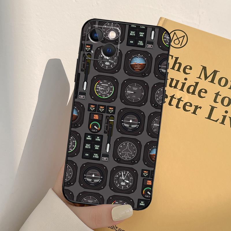 

Aviation Aeroplane Pilot Cockpit Phone Case For iPhone 17 16 15 14 13 12 11 Pro Max mini XR 16e 15 16 Plus 17 Air Full Cover iPhone 15